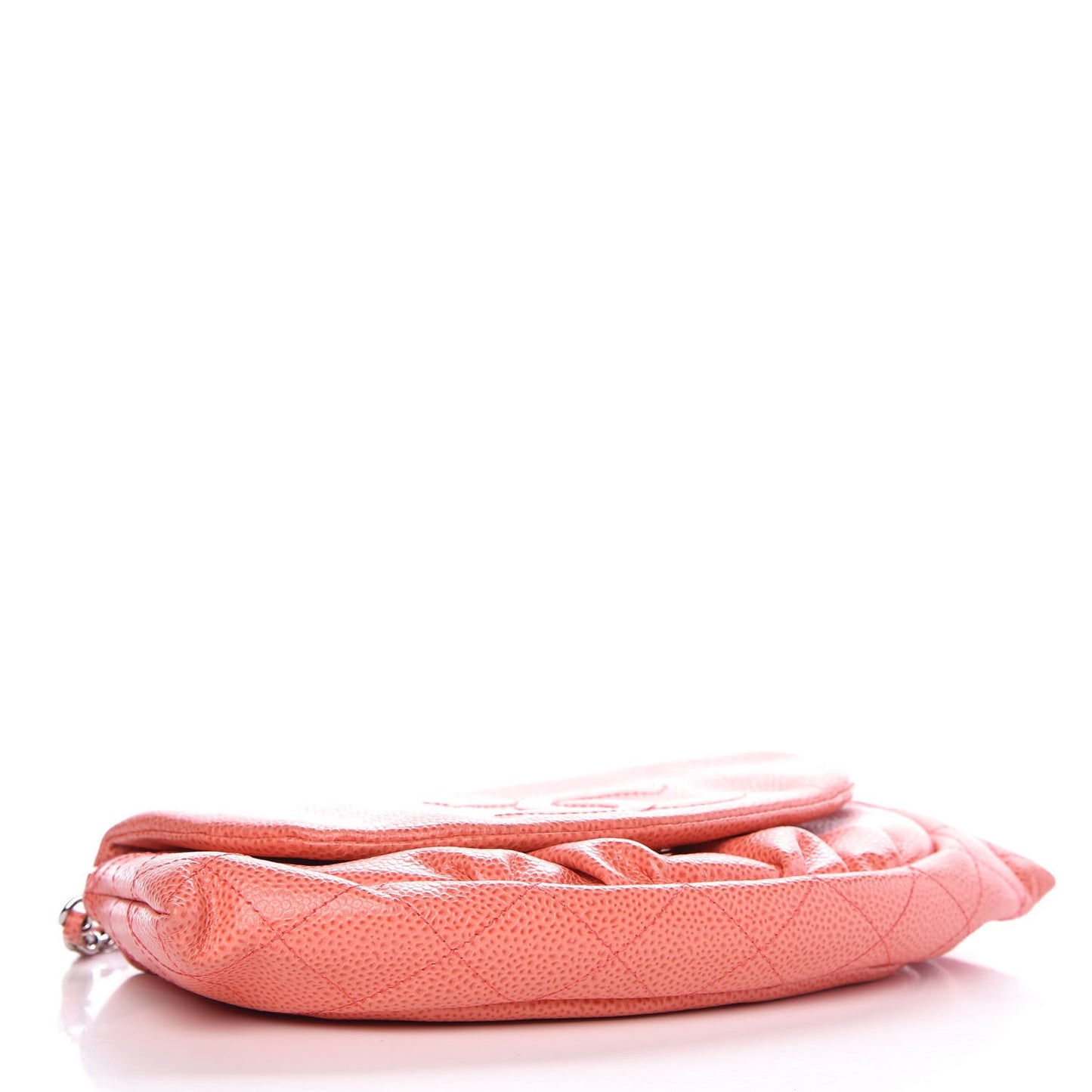 Caviar Half Moon Wallet On Chain WOC Coral