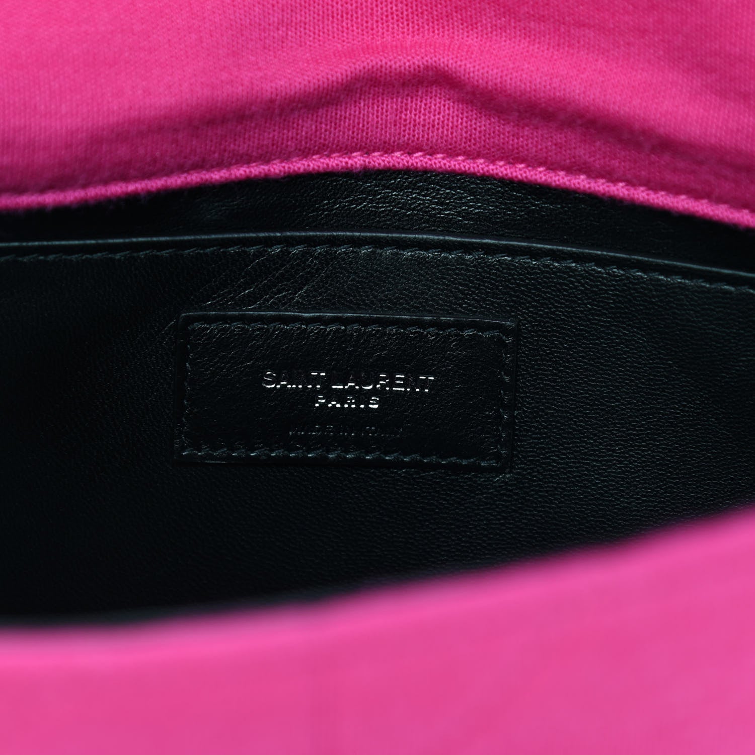 Saint Laurent Jersey Wool Patchwork Monogram Medium Jamie Fuchsia 6 of 10