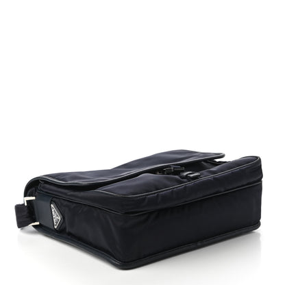 Prada Tessuto Nylon Saffiano Logo Messenger Bag Black 4 of 10