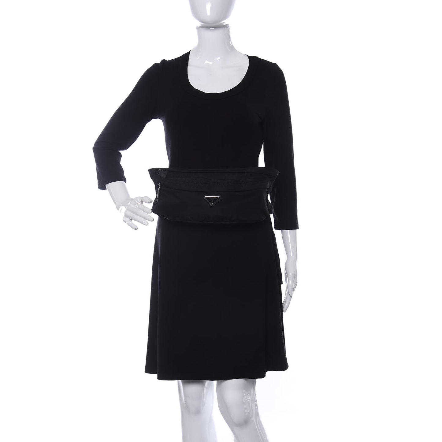 Tessuto Nylon Montagna Belt Bag Black