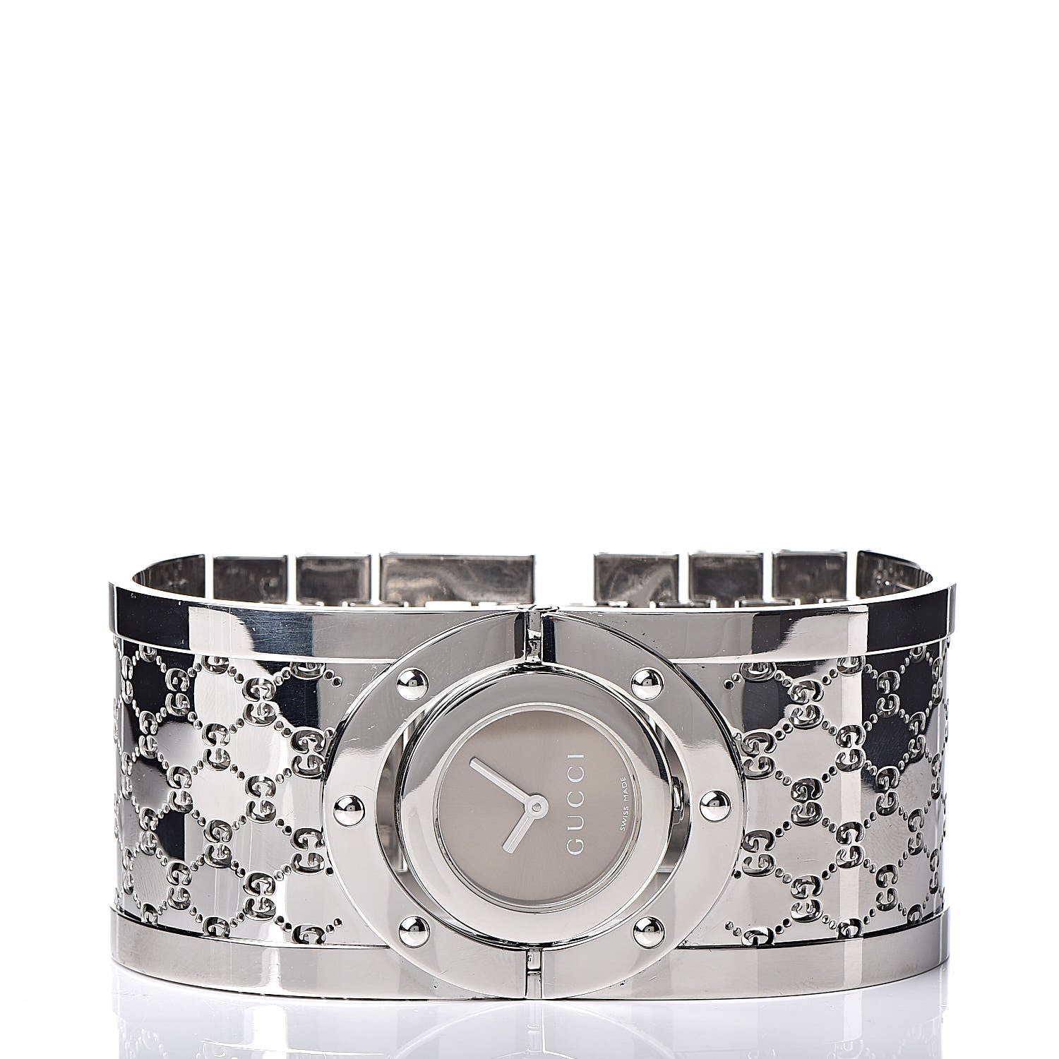 Gucci Stainless Steel 33mm Twirl Quartz Watch Brown 3 of 7