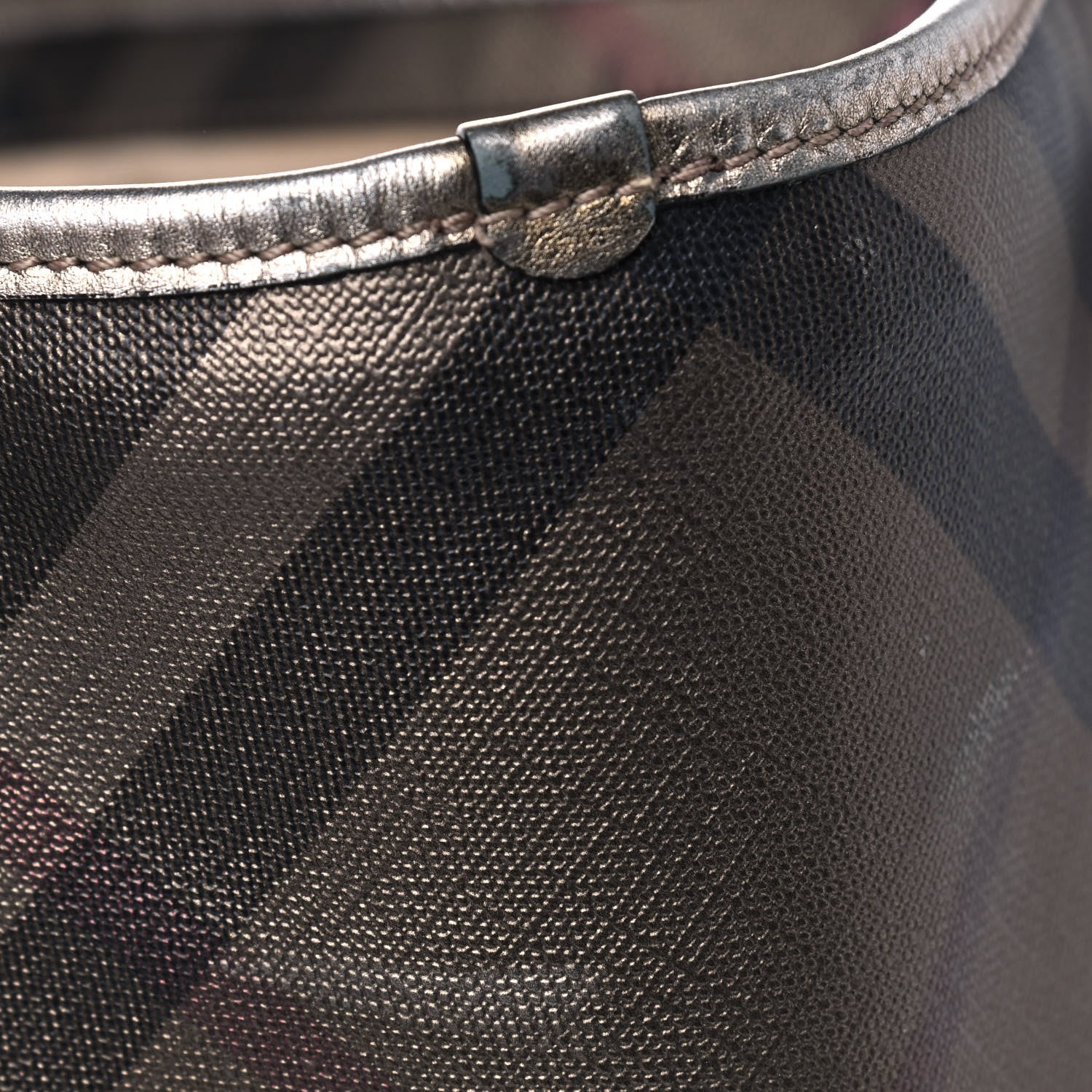 Burberry Metallic Nova Check Small Canterbury Tote Gold 7 of 15