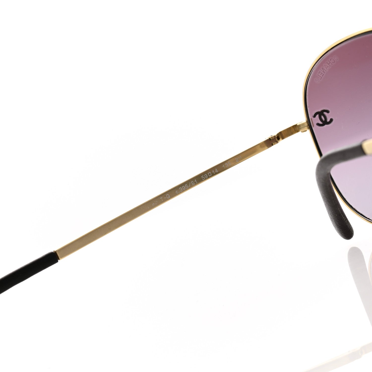 Chanel Metal Aviator CC Sunglasses 4189-T-Q Purple 4 of 7