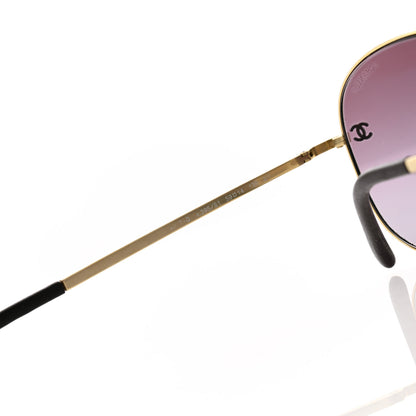 Chanel Metal Aviator CC Sunglasses 4189-T-Q Purple 4 of 7