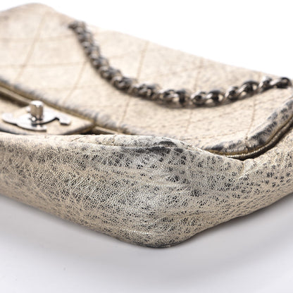 Chanel Distressed Metallic Lambskin Quilted Le Marais Ligne Flap Gold 10 of 11