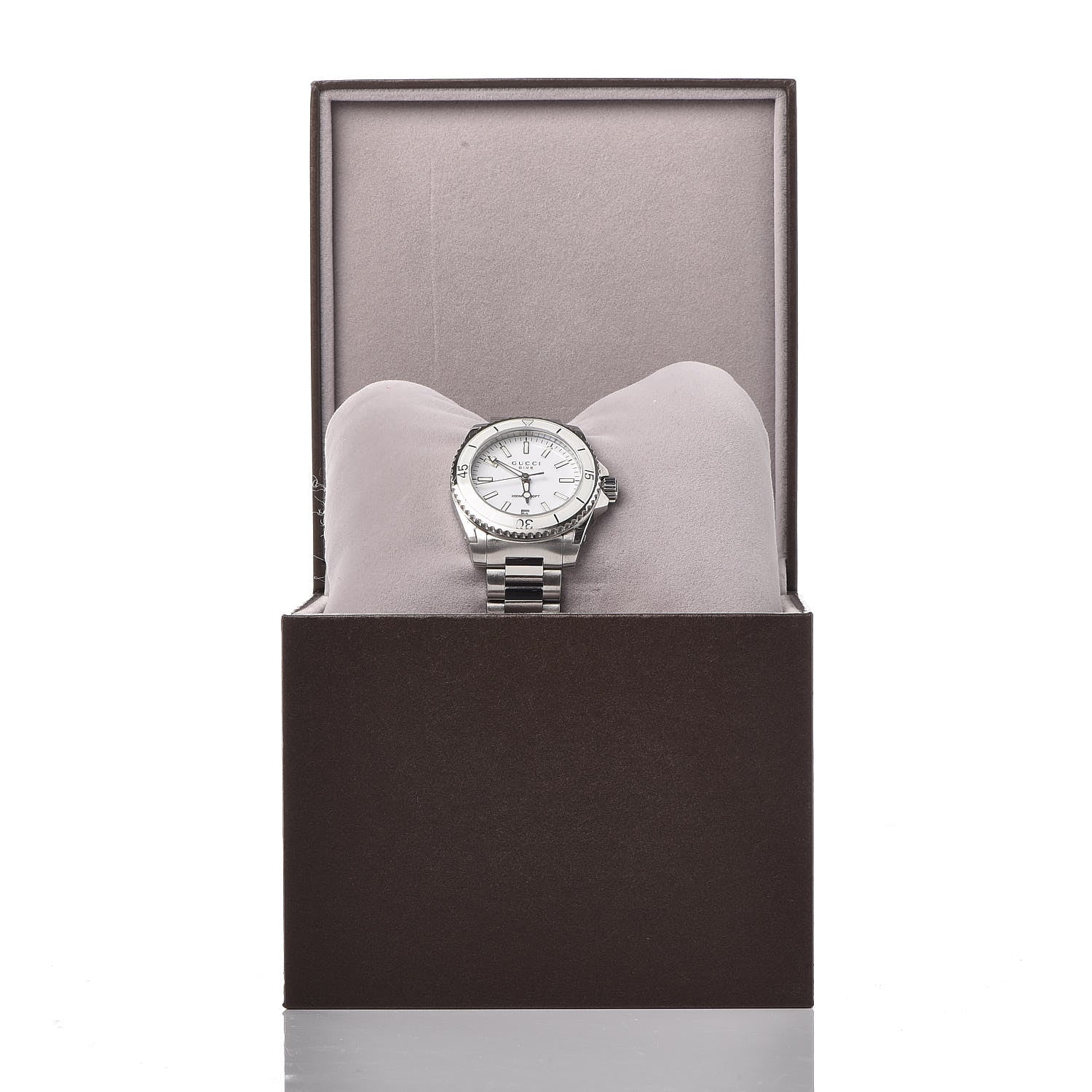 Gucci Stainless Steel 32mm Dive Quartz Watch White 7 of 7