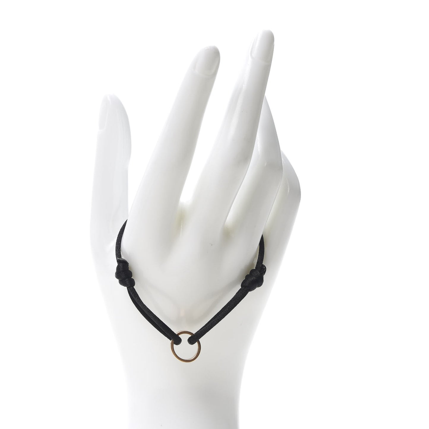 18K Pink Gold Charity LOVE Adjustable Cord Bracelet Black