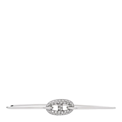 Hermes 18K White Gold Diamond Farandole Bangle Bracelet SH 1 of 4