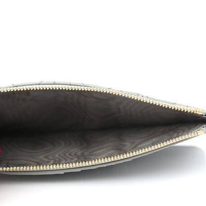 Christian Dior Lambskin Cannage Large Lady Dior Zip Wallet Grey 5 of 7