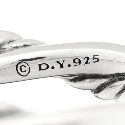 David Yurman Sterling Silver Diamond Petite Infinity Twist Ring 50 5.5 4 of 5