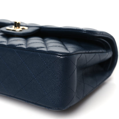 Chanel Caviar Quilted Small Double Flap Navy 10 of 11