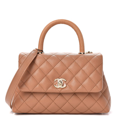 Chanel Caviar Quilted Mini Coco Handle Flap Brown 1 of 10