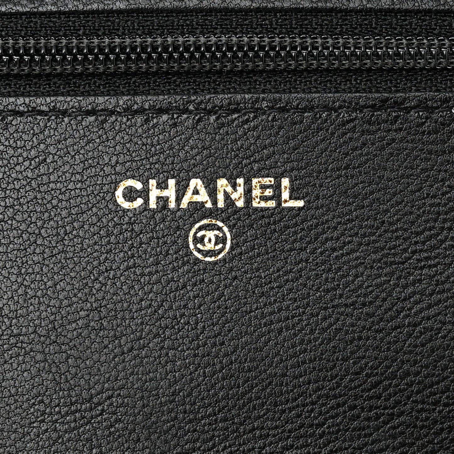 Goatskin Quilted Punk Essentials Wallet On Chain WOC Black