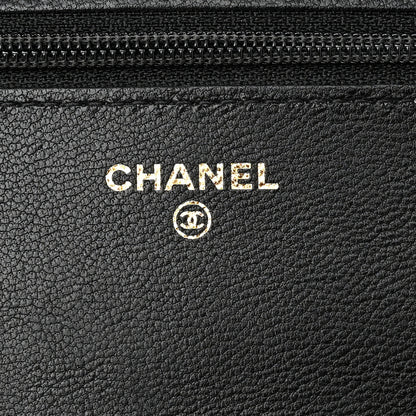 Chanel Goatskin Quilted Punk Essentials Wallet On Chain WOC Black 6 of 10