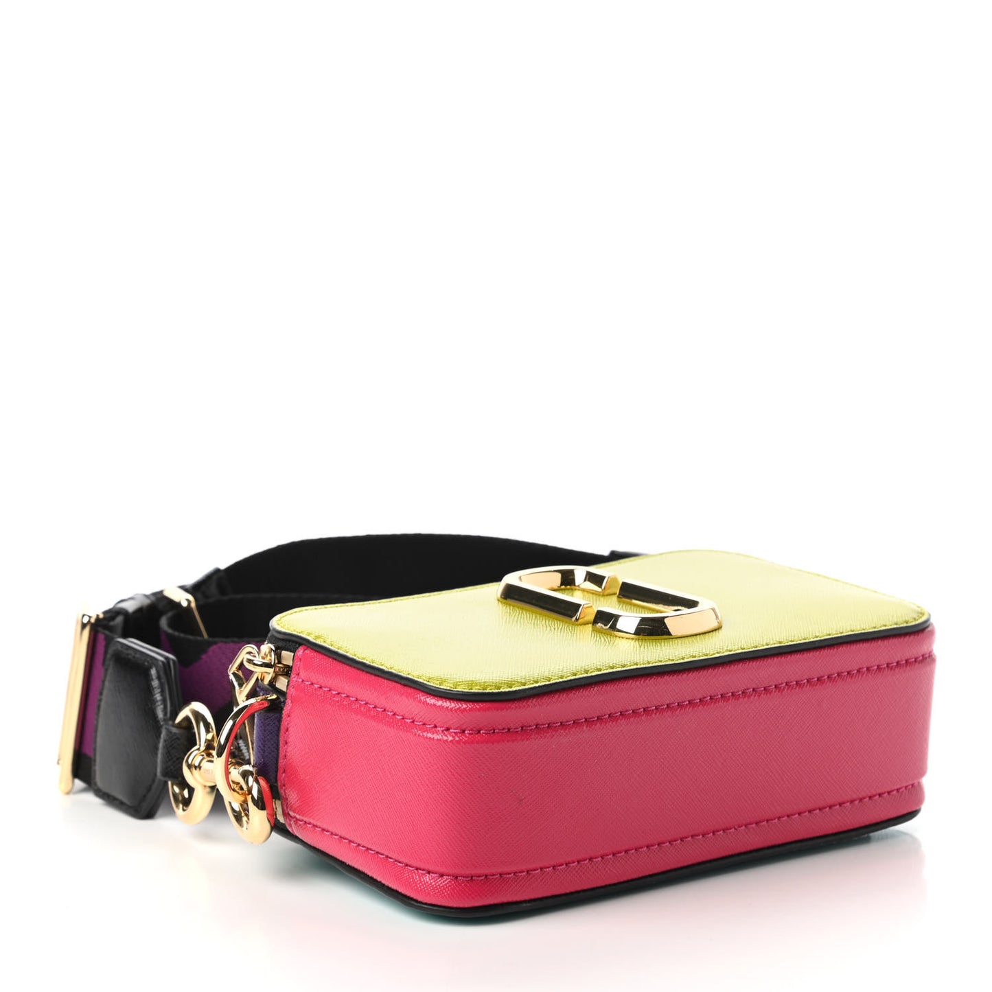 Saffiano Small Snapshot Camera Bag Green Multicolor