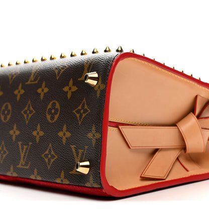 Louis Vuitton Monogram Calf Hair Spikes Iconoclasts Christian Louboutin Tote Red 10 of 16