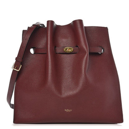 Mulberry Grained Calfskin Small Tyndale Bucket Bag Burgundy 1 of 8