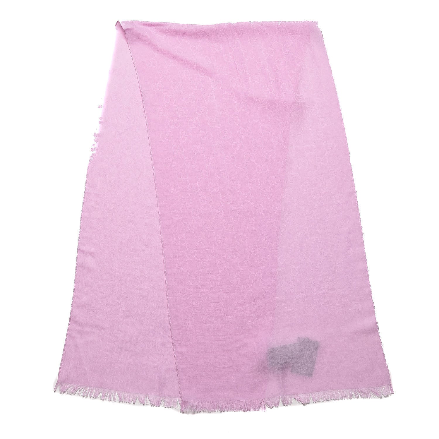 Gucci Wool Silk GG Monogram GGNat Scarf Rose 3 of 4