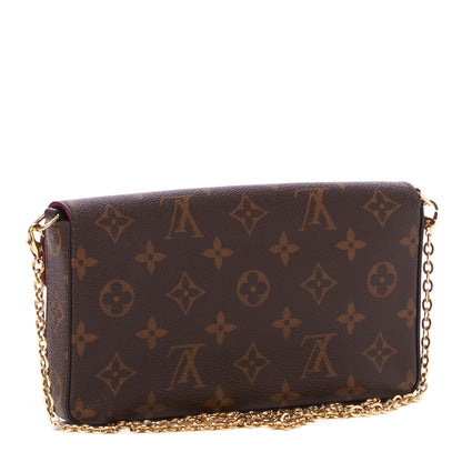 Louis Vuitton Monogram Pochette Felicie Chain Wallet Fuchsia 4 of 9