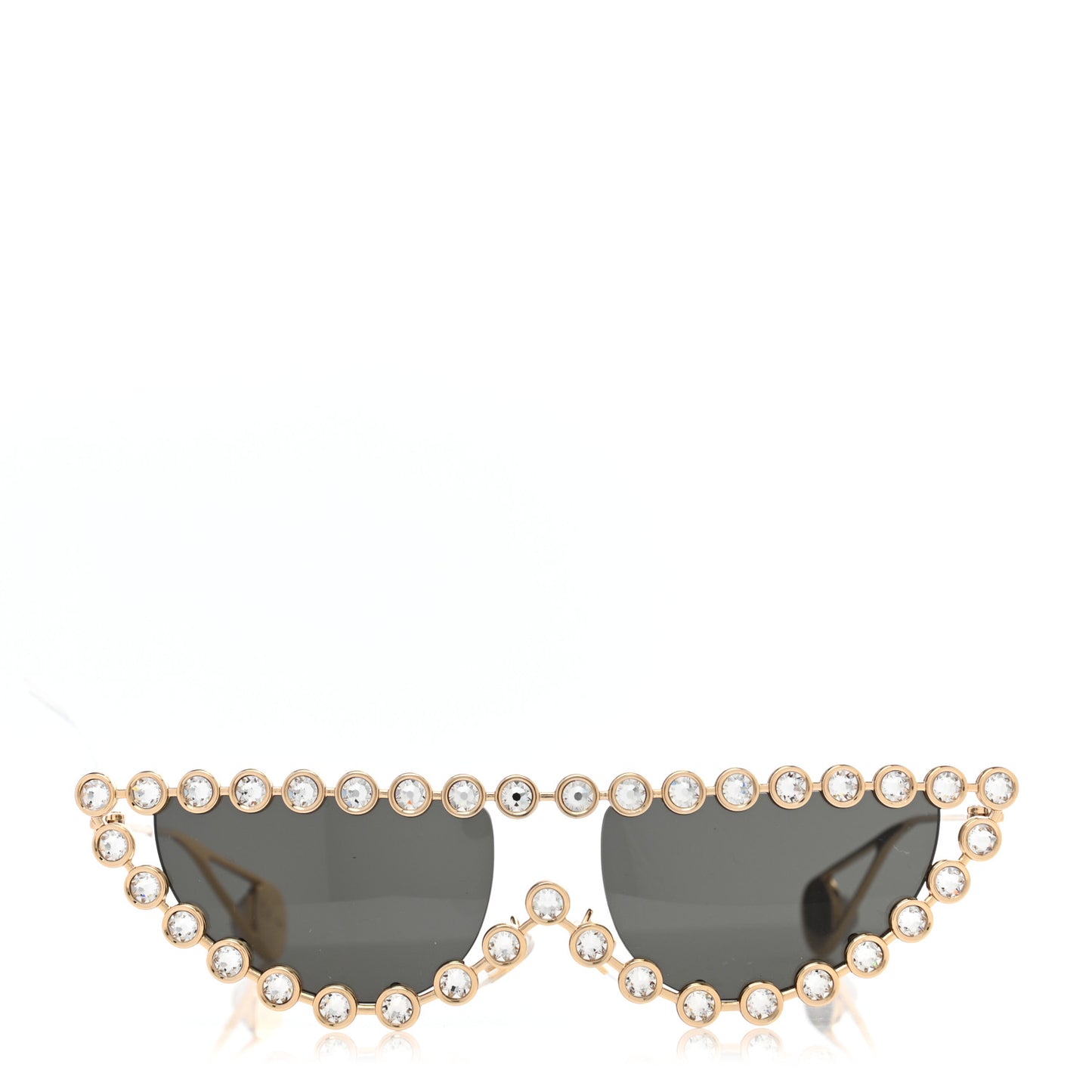 Metal Crystal Cat Eye Sunglasses GG0364S Gold