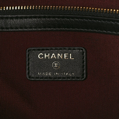Chanel Lambskin Quilted Large Cosmetic Case Black 6 of 9