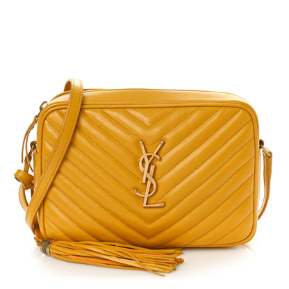 Saint Laurent Calfskin Matelasse Monogram Lou Camera Bag Safran 1 of 9