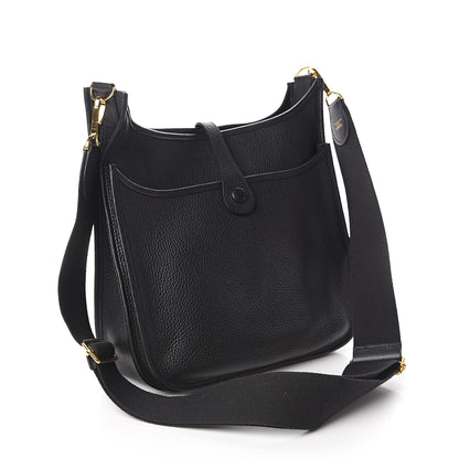 Hermes Taurillon Clemence Evelyne III PM Black 2 of 9