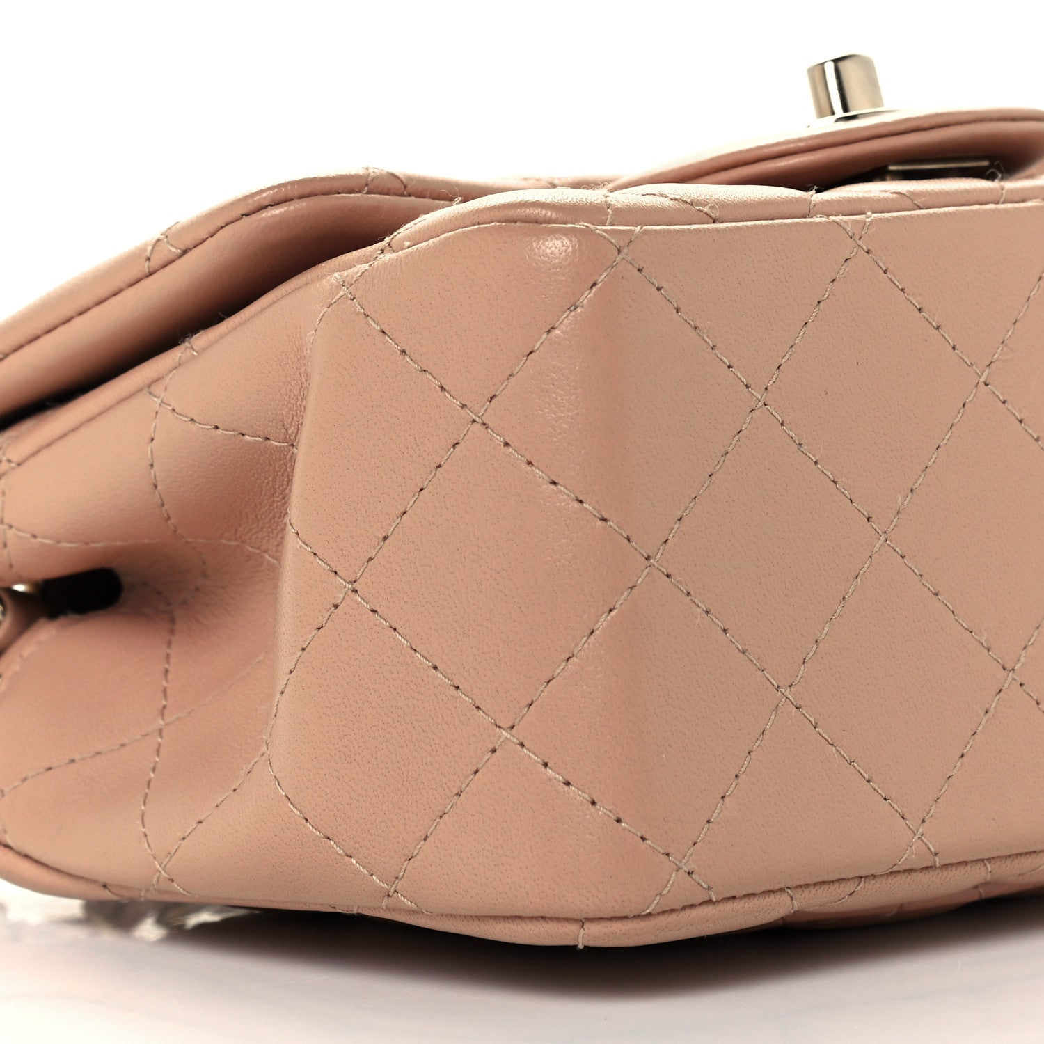 Chanel Lambskin Quilted Mini Square Flap Beige 9 of 11