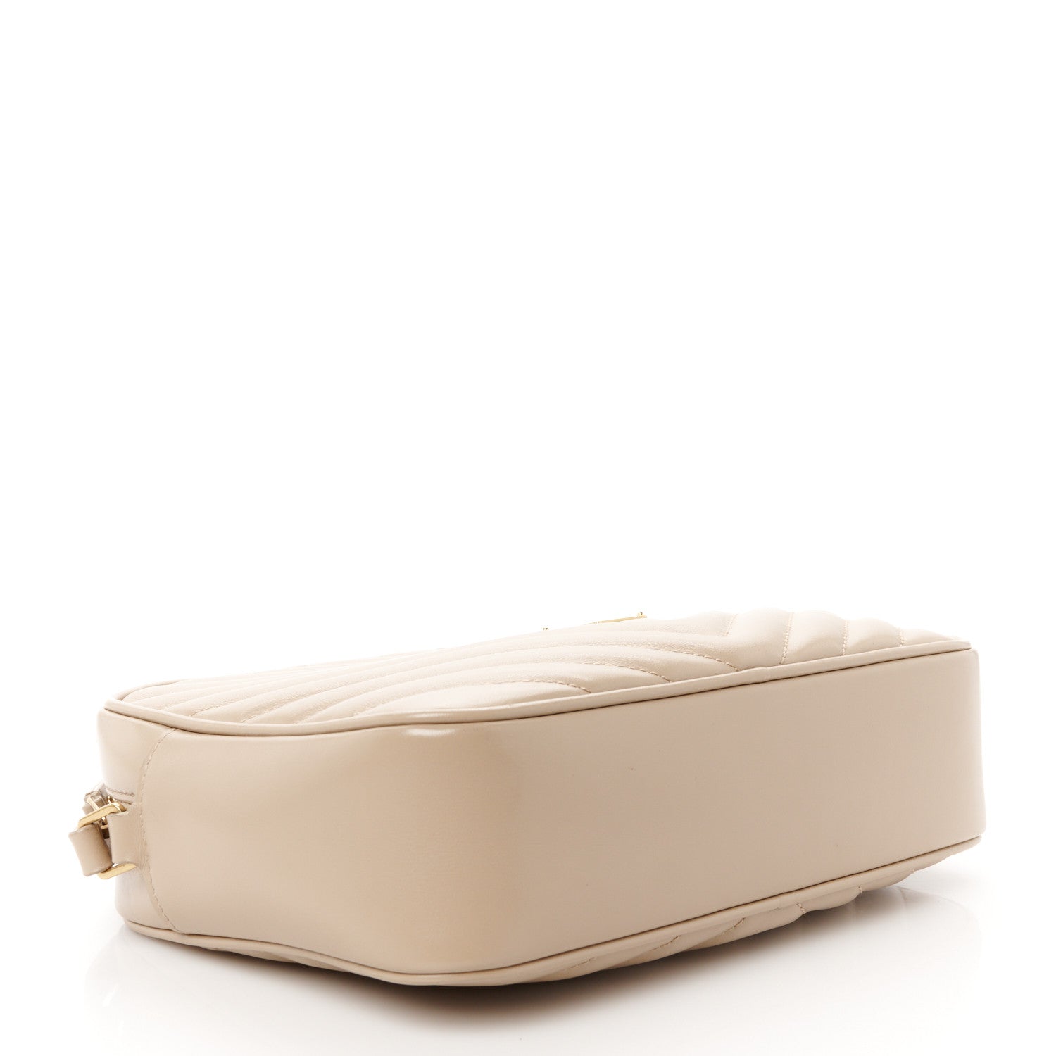 Saint Laurent Calfskin Matelasse Monogram Lou Camera Bag Dark Beige 4 of 10