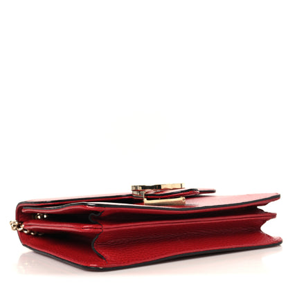 Gucci Dollar Calfskin Small Interlocking G Shoulder Bag Red 4 of 13
