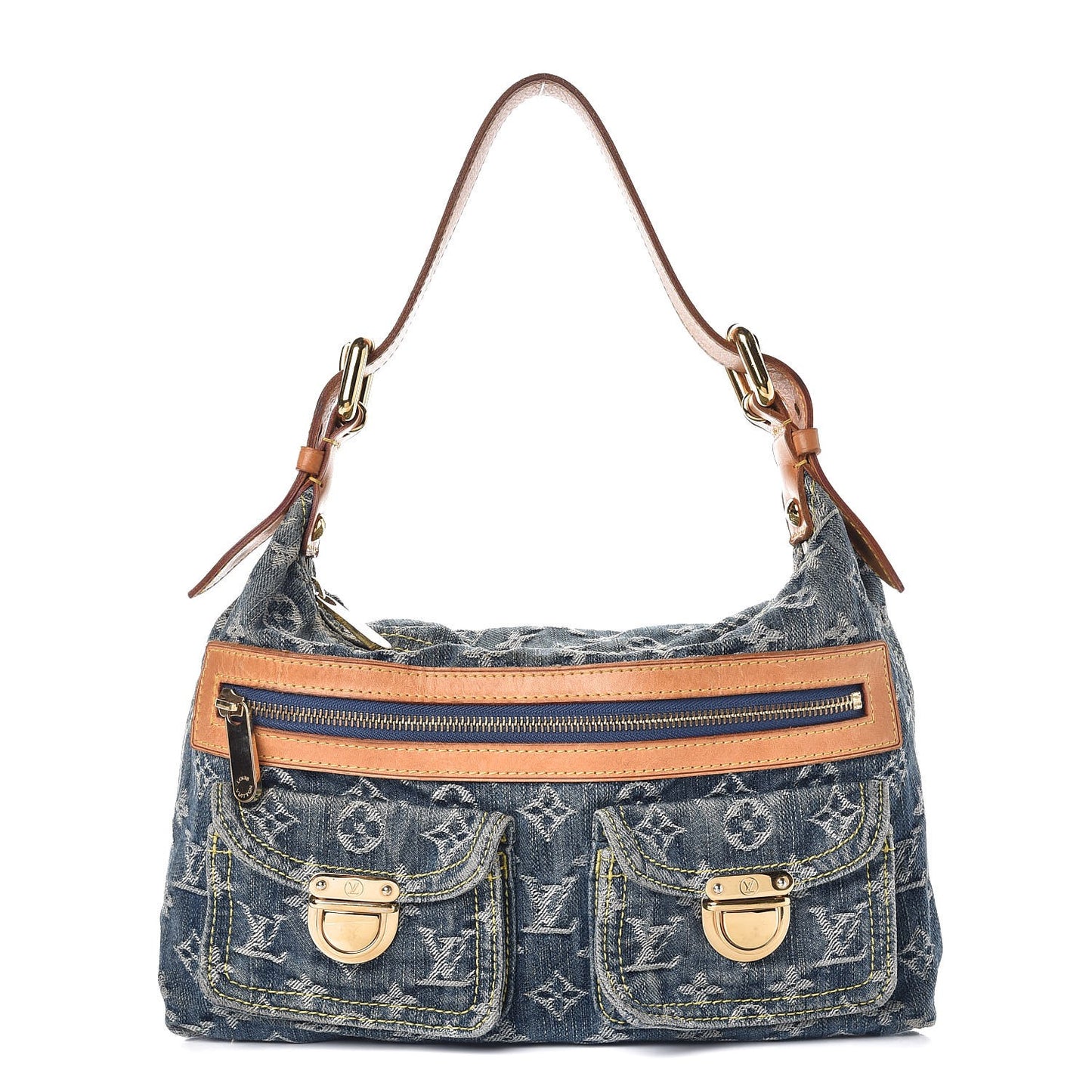 Monogram Denim Baggy PM Blue