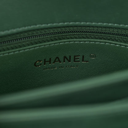Chanel Lambskin Quilted Small Trendy CC Flap Dual Handle Bag Green 6 of 14