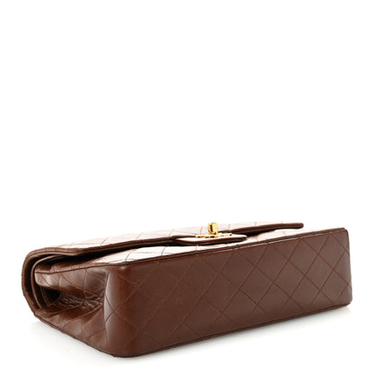 Chanel Lambskin Quilted Medium Double Flap Dark Brown 4 of 11