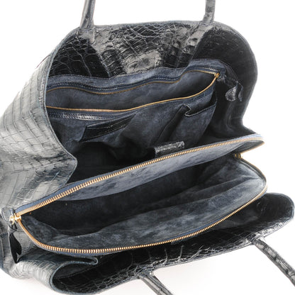 Nancy Gonzalez Crocodile Top Handle Tote Dark Blue 6 of 16