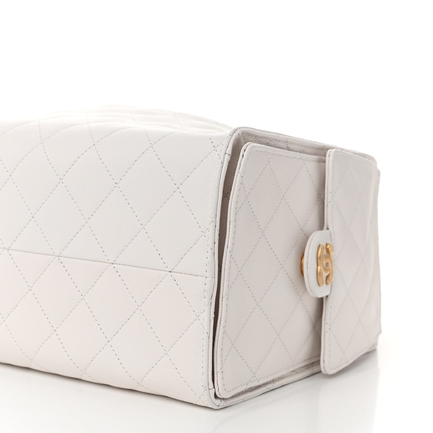 Caviar Quilted Medium Chanel 25 Handbag White