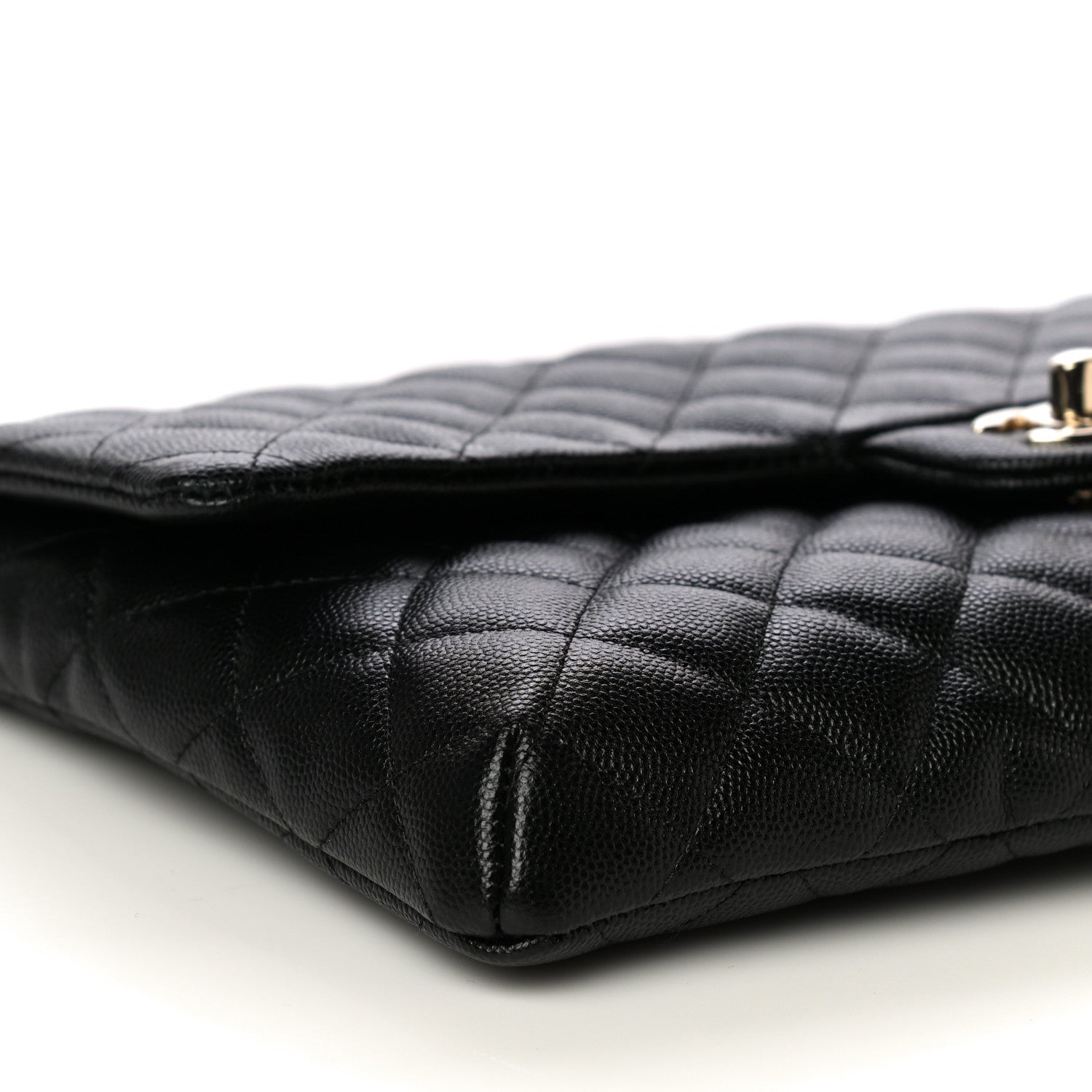 Chanel Caviar Quilted Flap Clutch Black 9 of 10