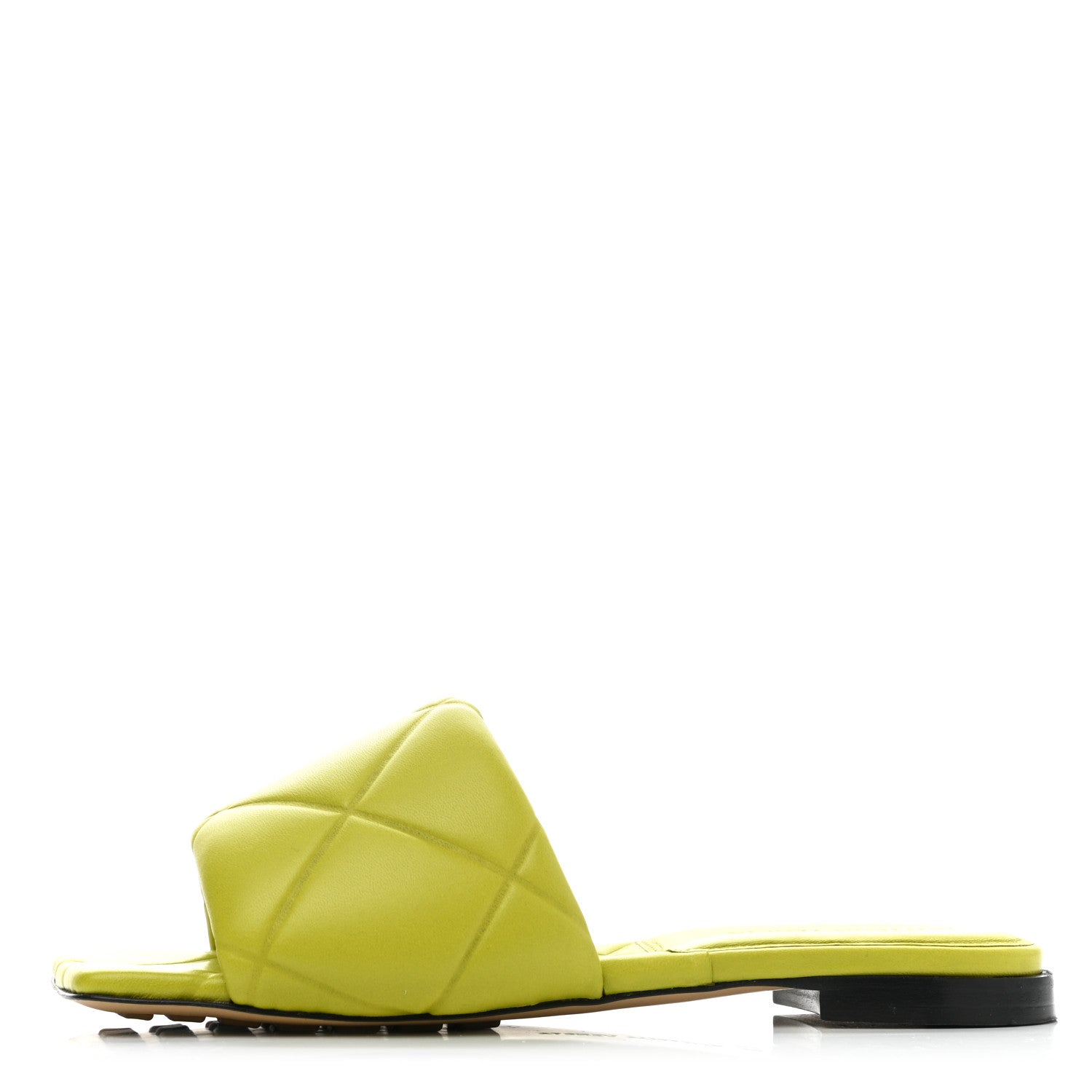 Bottega Veneta Nappa Quilted Rubber Lido Flat Sandals 35.5 Kiwi 1 of 8