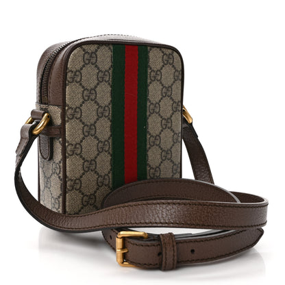 Gucci GG Supreme Monogram Web Mini Ophidia Messenger Brown 3 of 10