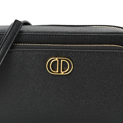 Christian Dior Grained Calfskin Caro Double Pouch Black 8 of 10