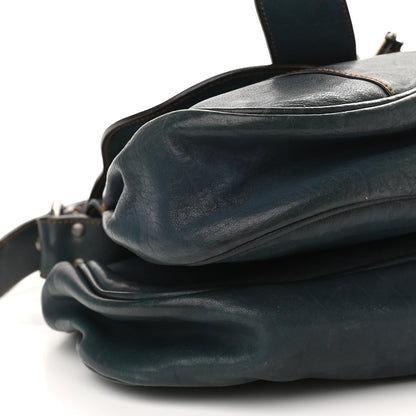 Christian Dior Calfskin Medium Gaucho Double Saddle Bag Dark Blue 9 of 13