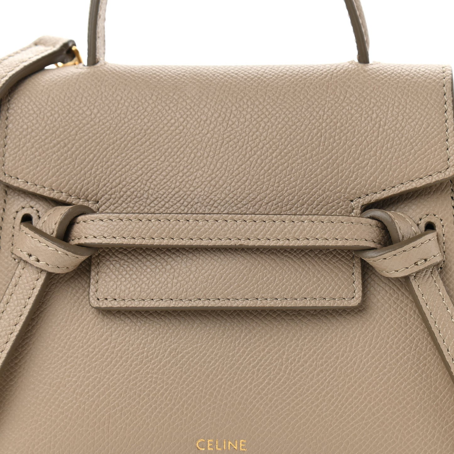 Grained Calfskin Pico Belt Bag Light Taupe