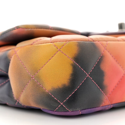 Chanel Printed Lambskin Quilted Small Flower Power Flap Ecru Orange Red Purple 9 of 11