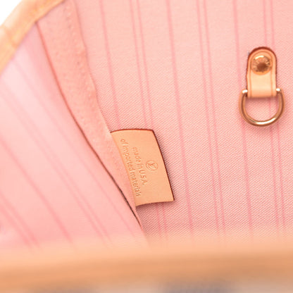 Louis Vuitton Damier Azur Neo Neverfull MM Rose Ballerine 9 of 10