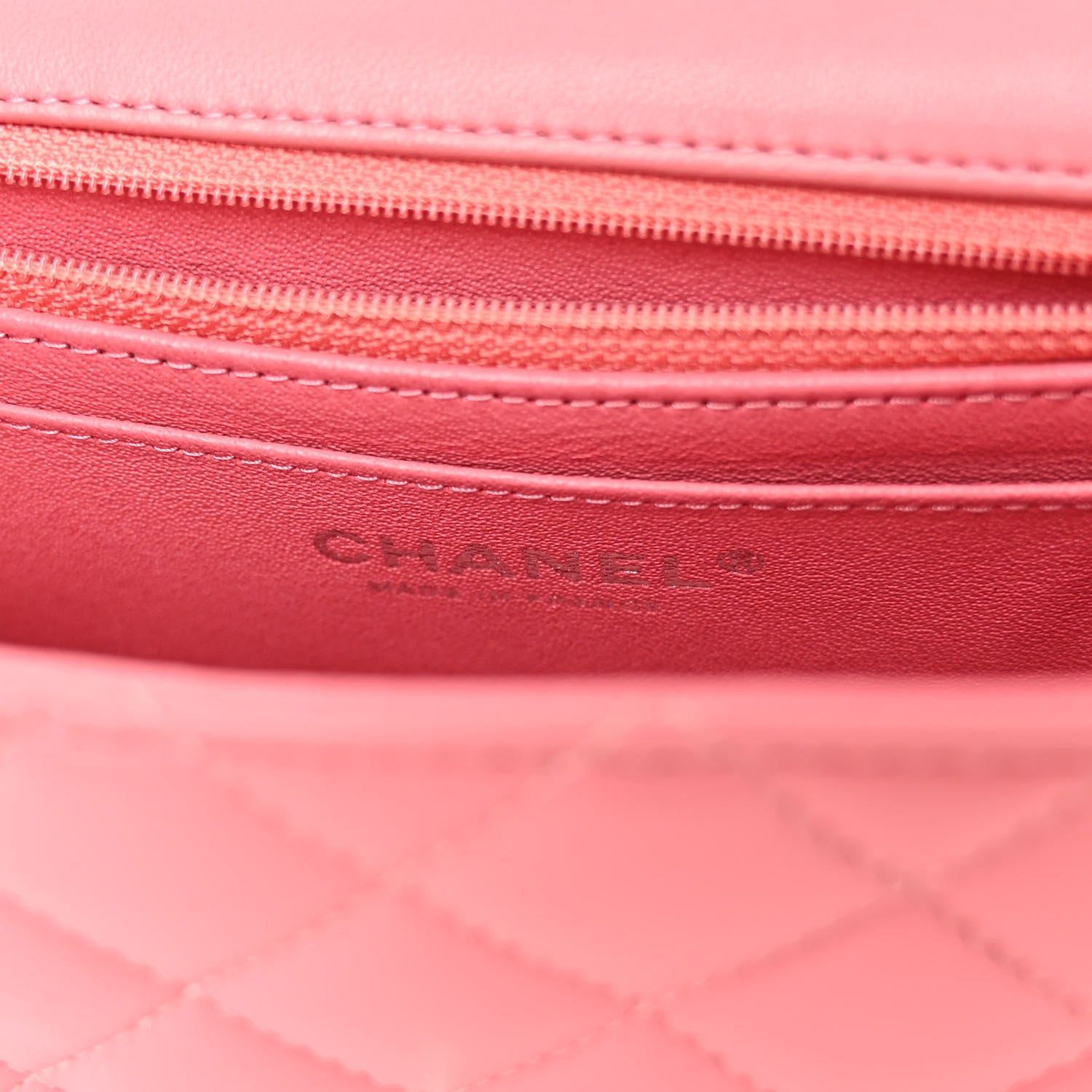 Chanel Lambskin Quilted Mini Rectangular Flap Pink 6 of 10