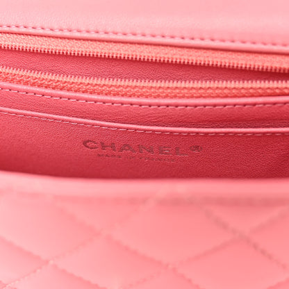 Chanel Lambskin Quilted Mini Rectangular Flap Pink 6 of 10