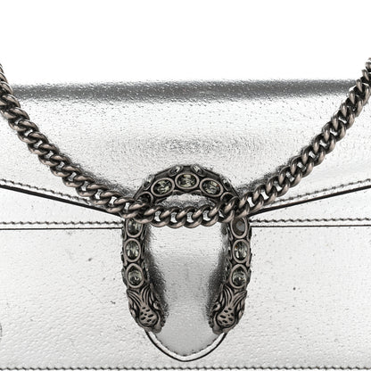 Gucci Metallic Calfskin Super Mini Dionysus Shoulder Bag Silver 7 of 15