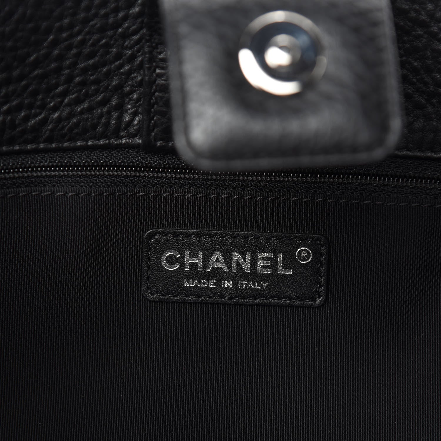 Chanel Calfskin Cerf Executive Shopper Tote Black 9 of 11