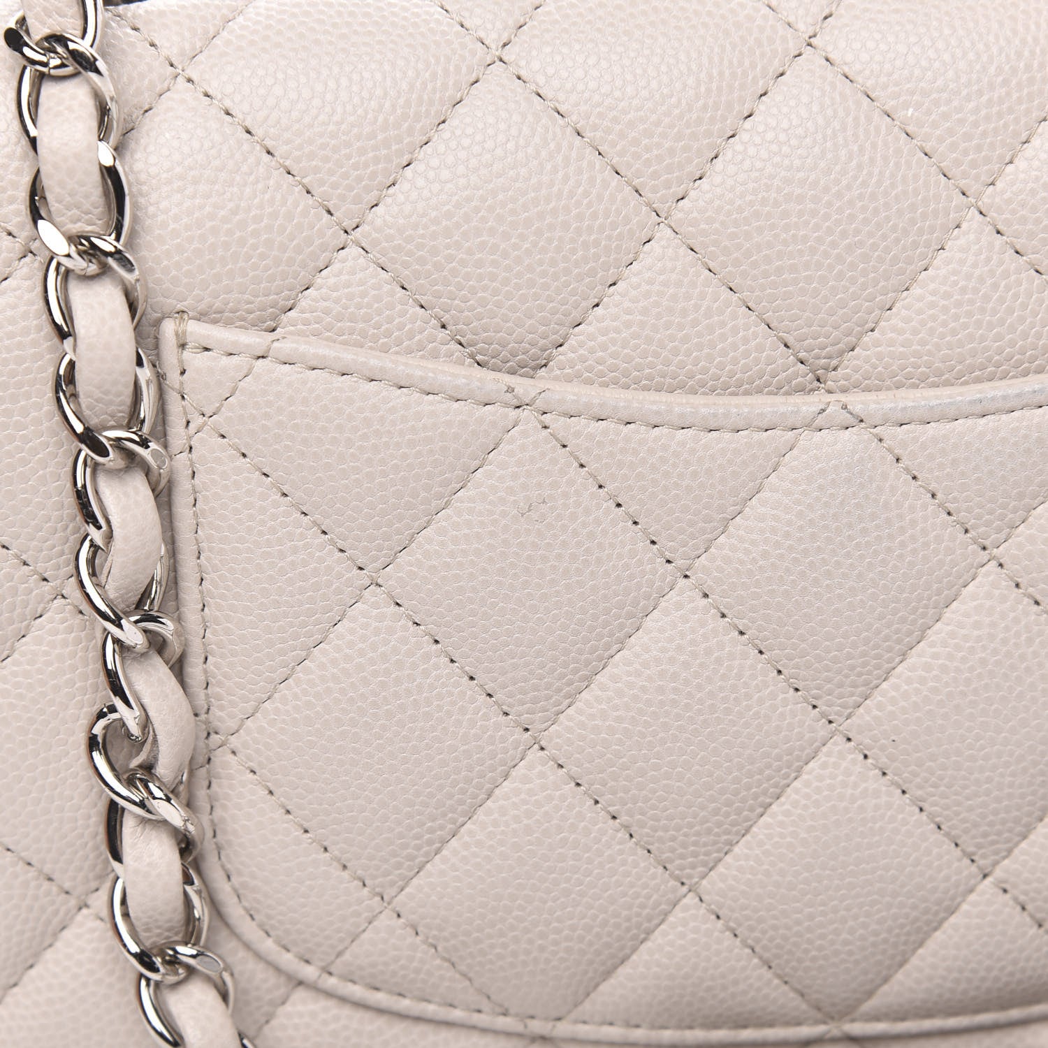 Chanel Caviar Quilted Mini Rectangular Flap White 9 of 12