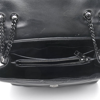 Saint Laurent Calfskin Y Quilted Monogram Small Loulou Chain Satchel Black 5 of 15