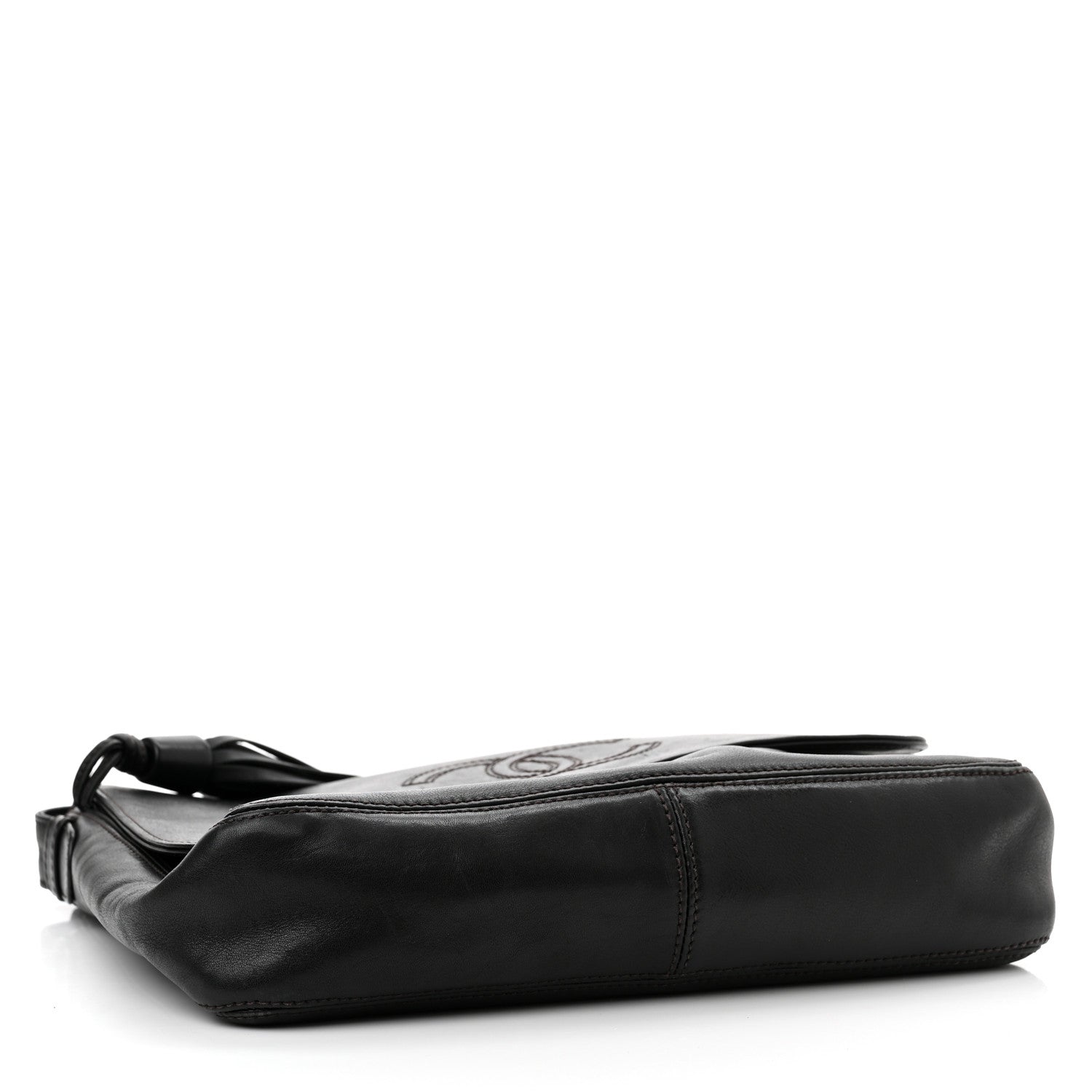 Chanel Lambskin CC Tassel Shoulder Flap Bag Black 3 of 8